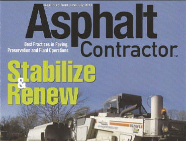 Asphalt Contractor Newsletter Cover with Construction Equipment
