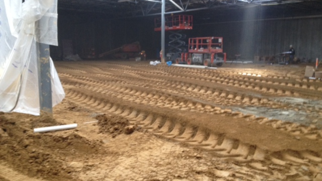 Soil Drying – Inside Building After Mixing